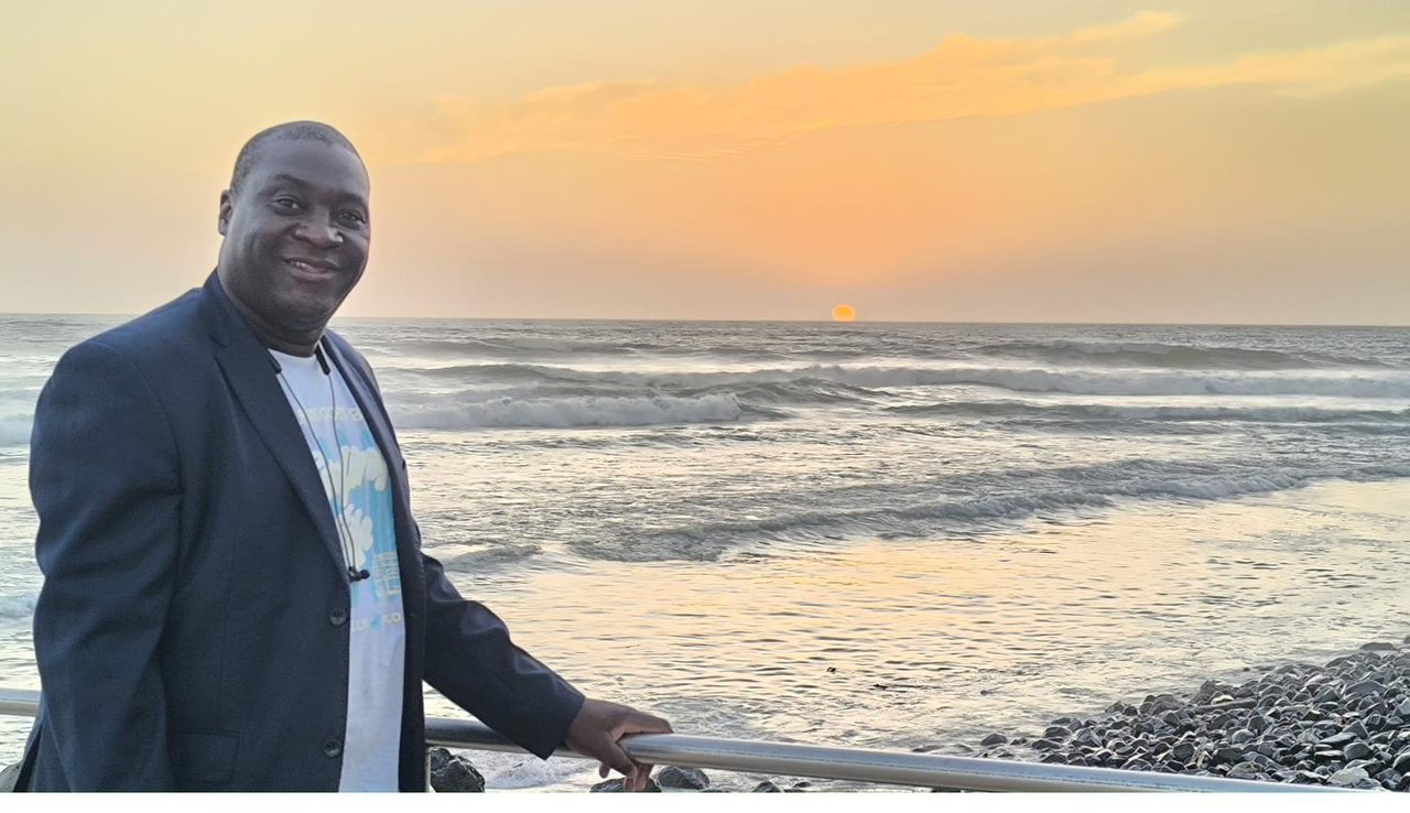 A quiet moment by the ocean at sunset